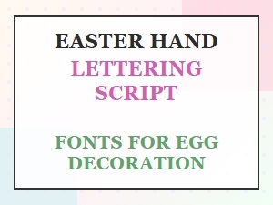 Easter Egg Lettering with Script Fonts