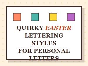 Playful Easter Fonts for Personal Letters